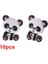 10 Adet Panda Silikon Bebek Diş Kaşıyıcı Bebek Diş Çıkarma Emzik Zincir Aksesuarları Diş Mönemi Gıda Sınıfı Kolye Yenidoğan Oyuncaklar | Bebek Dişçileri (Yurt Dışından) 2