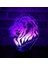3D Tiger Lion Gece Işığı Lambası İllüzyon 7 Renk (Yurt Dışından) 4