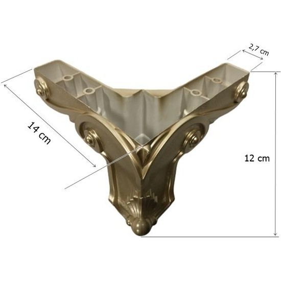 Eym Lükens Ayak Mobilya Koltuk Ayağı Oymalı 12 Cm Beyaz Fiyatı