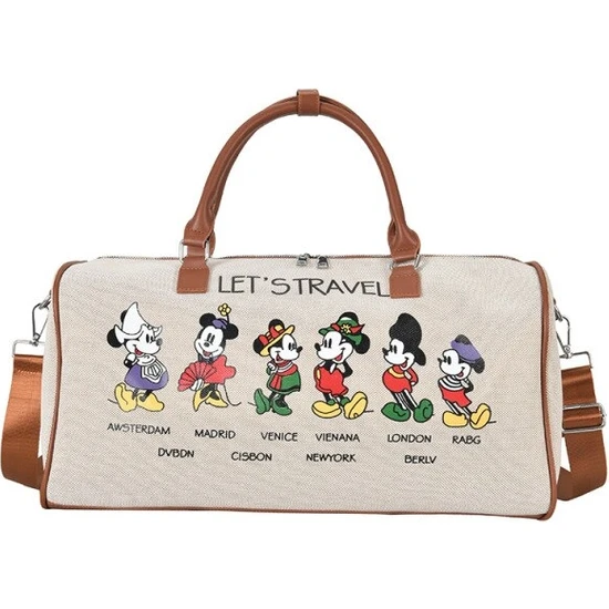 Xinh Disney Mickey Lady Bir Omuz Messenger Çanta Lady Çanta Seyahat Çantası Büyük Kapasiteli Dayanıklı Alışveriş Çantası | Kozmetik Çanta ve davalar (Yurt Dışından)