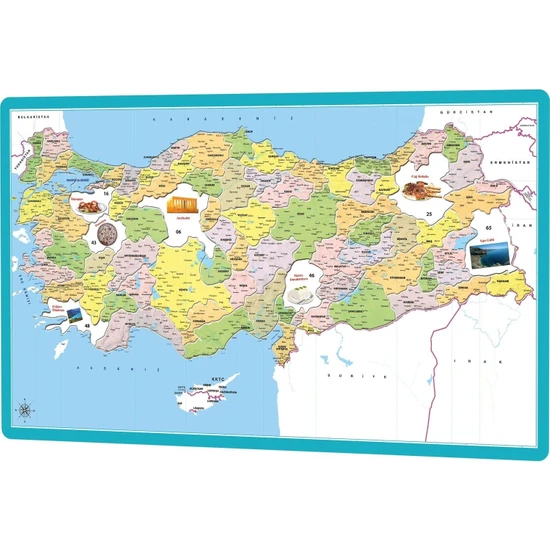 Laço Kids Il Sınırlarına Göre Kesilmiş Eğitici Türkiye Siyasi Haritası Puzzle