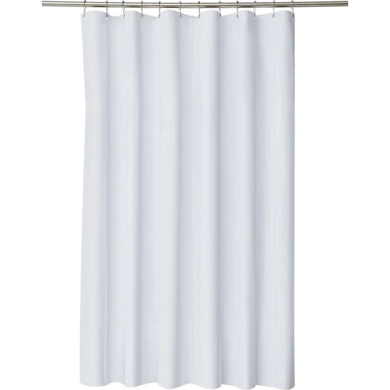 Avrupa Beyaz Duş Perdesi Katı Renk Polyester Kumaş Kalın Su Geçirmez Perdeler Kalıp Basit Banyo Seti Bölme Perdesi (180 * 180 Cm) (Yurt Dışından)