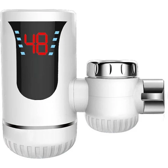 3kw 220 V Anında Su Isıtıcı Vinç Sıcaklık Ekran Su Isıtıcı Elektrikli Sıcak Su Tankless Isıtma Banyo Mutfak Bataryası Ab Tak (Beyaz) ile (Yurt Dışından)