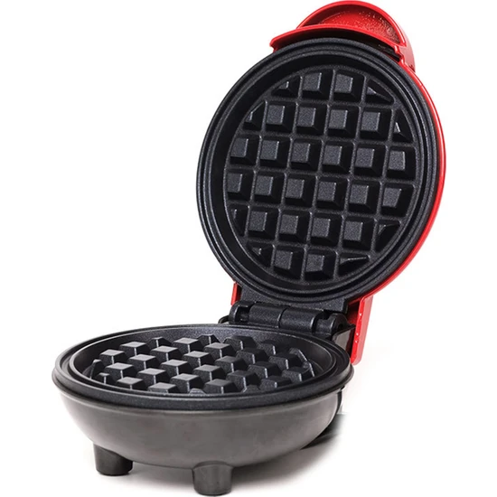 KKmoon Mini Elektrikli Waffle Makinesi - Kırmızı (Yurt Dışından)