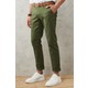 AC&Co / Altınyıldız Classics Erkek Haki Slim Fit Dar Kesim Yan Cep Esnek Chino Pantolon