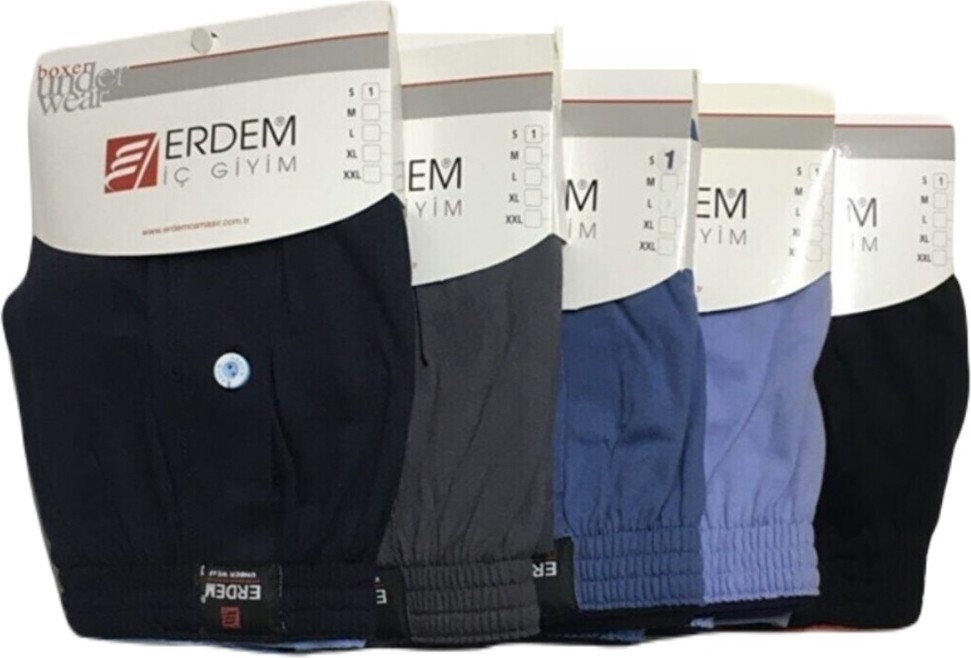 Erdem 3 Adet 1400 Penye Boxer Külot Gri Abani Classic görsel 8