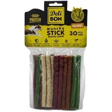 Delibon Deri Munchy Çubuk Orta Boy 30LU Paket Karışık Renk