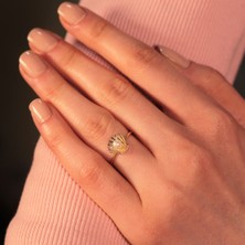 Adil Idil Kuyumculuk Incili Midye Model Yüzük