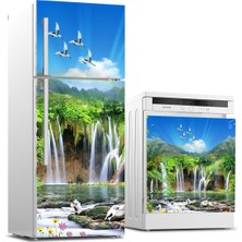 Sticker Art Buzdolabı ve Bulaşık Makinası Beyaz Eşya Sticker Kaplama 3D Doğal Görünüm