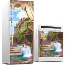 Sticker Art Buzdolabı ve Bulaşık Makinası Beyaz Eşya Sticker Kaplama Italya Eski Ev