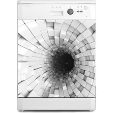 Sticker Art Bulaşık Makinesi Sticker Kaplama Beyaz Eşya Kaplama Soyut Tünel