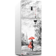 Sticker Art Buzdolabı Sticker Kaplama Dolap Kaplama Etiketi Berlin Yağlıboya