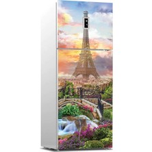 Sticker Art Buzdolabı Sticker Kaplama Dolap Kaplama Etiketi Paris Kolaj