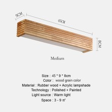 Xinh 6 W Masif Ahşap Duvar Lambası Yatak Odası Başucu Lambası LED Ahşap Lamba (Sıcak Işık) (Yurt Dışından)