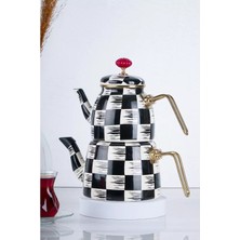 Acar Qualita King Emaye Çaydanlık Takımı