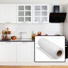 Sticker Art Mat Beyaz Mobilya ve Dolap Kaplama Folyosu 68 cm 68 cm x 2 Metre