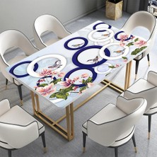 Sticker Art Masa Kaplama Folyosu Mobilya Masa Kaplama Folyoları Çiçek Kuş Daire