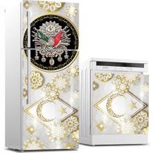 Sticker Art Buzdolabı ve Bulaşık Makinası Beyaz Eşya Sticker Kaplama Osmanlı Arma