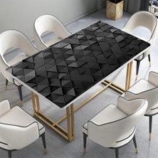 Sticker Art Masa Kaplama Folyosu Mobilya Masa Kaplama Folyoları Siyah Üçgen