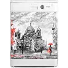 Sticker Art Bulaşık Makinesi Sticker Kaplama Beyaz Eşya Kaplama Berlin Yağlıboya
