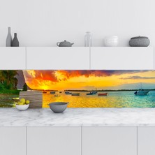 Sticker Art Mutfak Tezgah Arası Folyo Fayans Kaplama Folyosu Mauritius 60X500 cm