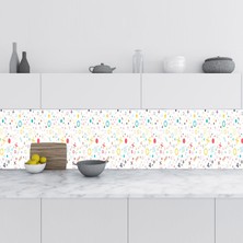 Sticker Art Mutfak Tezgah Arası Folyo Fayans Kaplama Folyosu Geometrik Şekiller 60X500 cm