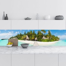Sticker Art Mutfak Tezgah Arası Folyo Fayans Kaplama Folyosu Maldivler 60X300 cm