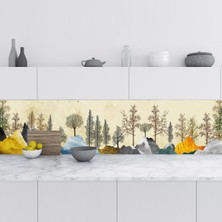 Sticker Art Mutfak Tezgah Arası Folyo Fayans Kaplama Folyosu Manzara Sanatı 60X400 cm
