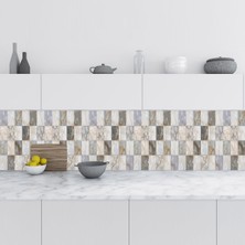 Sticker Art Mutfak Tezgah Arası Folyo Fayans Kaplama Folyosu Soyut Mermer Taş 60X500 cm