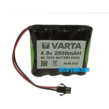 Bataryapil 4.8V 2600MAH Varta Pilli Oyuncak Araba Pili Siyah Soket