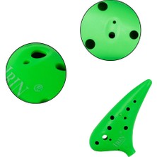 Ocarina 12 Buracos C Anahtar Ocarina 12 Delik Ocarina Flüt Orff Cihaz Çocuklar Için Müzik Aletleri | Ocarina (Yeşil)