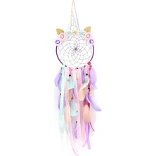 Gökkuşağı Unicorn Dream Catcher Asılı Duvar Dekorasyon Gümüş Horn Oturma Odası Için Taze Duvar Sanatı Asılı Ev Dekor | Rüzgar Çanları ve asılı Süslemeler