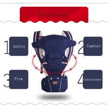 Lüks 9 In 1 Bebek Taşıyıcı Ergonomik Taşıyıcı Sırt Çantası Yenidoğan Için Hipesat ve Önlemek O Tip Bacaklar Sling Baby Kangurular Yeni Doğan | Bebek Kanguru | Sling Babybaby Sling Kanguru (Koyu Mavi)