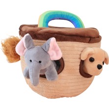 Play House Peluş Hayvanlar Ses Oyuncakları Taşıyıcı ile Hayvan Dolması Oyuncak Çocuk Eğitim Yumuşak Peluş Oyuncak Toddler Bebek Hediyesi | Doldurulmuş ve peluş Hayvanlar