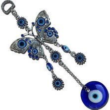 1 Adet Rüzgar Çanları Türkiye Evil Göz Koltukları Muska Ev Duvar Asılı Dekor Nimet Koruma Hediye Dream Catcher Mavi Rhinestone | Rüzgar Çanları ve asılı Süslemeler