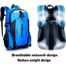 50L USB Jack Açık Hiking Spor Trekking Balıkçılık Su Geçirmez Kamp Erkekler ve Kadınlar Çiftler Omuz Çantası Sırt Çantası Dağcılık Çantası Açık Spor Sırt Çantası (Turuncu)