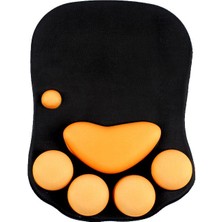 Sevimli Kedi Pençe Mouse Pad Ofis Silikon Yaratıcı Kedi Pençe Bilek Pad Mouse Pad ile Bilek Dinlenme | Fare Pedleri Siyah