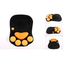 Sevimli Kedi Pençe Mouse Pad Ofis Silikon Yaratıcı Kedi Pençe Bilek Pad Mouse Pad ile Bilek Dinlenme | Fare Pedleri Siyah