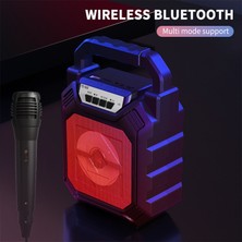 Taşınabilir Bluetooth Hoparlör Açık Taşınabilir Kablosuz Bluetooth Kare Hoparlör Kart Subwoofer ile | Taşınabilir Hoparlörler (Siyah)