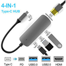 Pd Tip C Hub Pd USB Multiport Adaptörü USB C HDMI 4K UHD Converter Port Hub'a