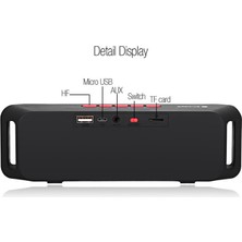 Taşınabilir Kablosuz Açık Bluetooth Hoparlörler Bas Stereo Ses Subwoofer Fm Radyo Mp3 Çalar Bilgisayar Akıllı Telefonlar Için USB Tf | Taşınabilir Hoparlörler (Kırmızı)