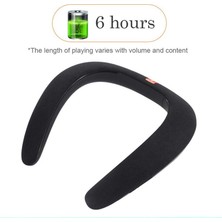 Boyun Bluetooth Hoparlör Kablosuz Mp3 Çalar Güylenebilir Subwoofer Magic Bluetooth Moda Spor Hoparlör Dj Ses | Taşınabilir Hoparlörler (Siyah)