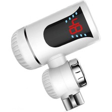 3kw 220 V Anında Su Isıtıcı Vinç Sıcaklık Ekran Su Isıtıcı Elektrikli Sıcak Su Tankless Isıtma Banyo Mutfak Bataryası Ab Tak (Beyaz) ile