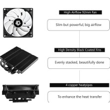 Xinhang 1 Adet Cpu Soğutucu Sessiz Soğutma Fanı ile Doğrudan Iletişim Heatpipes Ultra Slim Cpu Hava Soğutucu