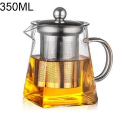 350 ml Borosilikat Cam Çaydanlık Isıya Dayanıklı Kare Cam Çaydanlık Çay Demlik Filtre Süt Oolong Çiçek Çay Potu | Çaydanlıklar (350ML)