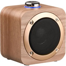 Taşınabilir Bluetooth Hoparlör Kablosuz Bas Subwoofer Ahşap Hoparlör Müzik Çalar Vintage Dışarıda Subwoofer | Taşınabilir Hoparlörler (Ceviz Tarzı)