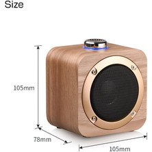 Taşınabilir Bluetooth Hoparlör Kablosuz Bas Subwoofer Ahşap Hoparlör Müzik Çalar Vintage Dışarıda Subwoofer | Taşınabilir Hoparlörler (Ceviz Tarzı)