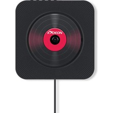 Duvara Monte Bluetooth Yüksek Sadakat Hoparlörlü Taşınabilir CD Çalar, Uzaktan Kumanda ile Ev Ses Hoparlör, Fm Radyo Usb-Mp3 3.6 mm Kulaklık Jakı, Aux Girişi / Çıkış Çekme Anahtarı (Siyah)