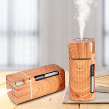 Elektrikli Nemlendirici Aroma Yağı Difüzör Ultrasonik Ahşap Tahıl Hava Nemlendirici USB Mini Mist Maker Araba Ev Için LED Işık | Nemlendiriciler