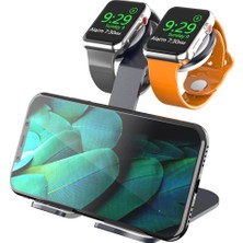 Alüminyum Silikon Braketi Şarj Dock Istasyonu Apple Watch Stand Serisi Için Şarj Tutucu Se 6/5/4/3/2 Çift Saat Tutucu | Telefon Sahipleri ve duruş